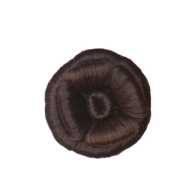 ABS Straight Halo Bun Hair Extension – Brown – 5 Inch