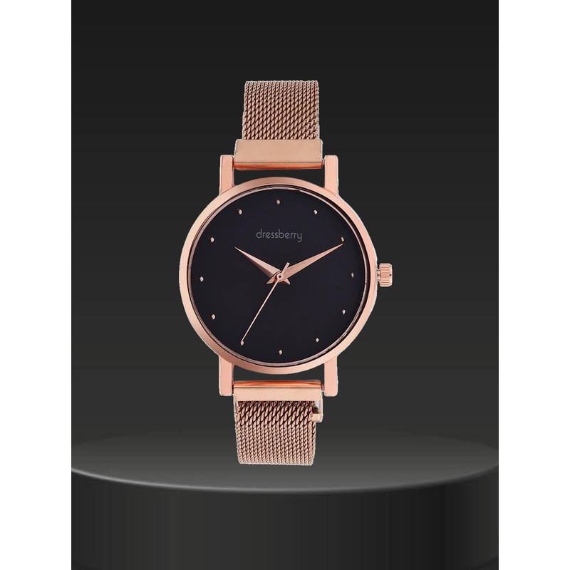 DressBerry Women Dial & Stainless Steel Bracelet Style Straps Analogue Watch HOBDB-126