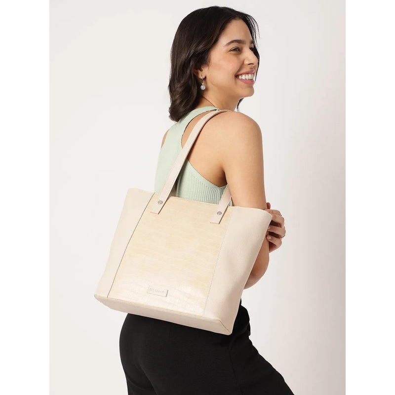 Fastrack Textured Large Tote Bag Fits Upto 14\