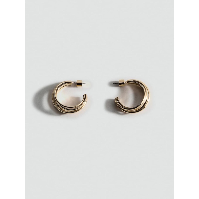 MANGO Circular Half Hoop Earrings