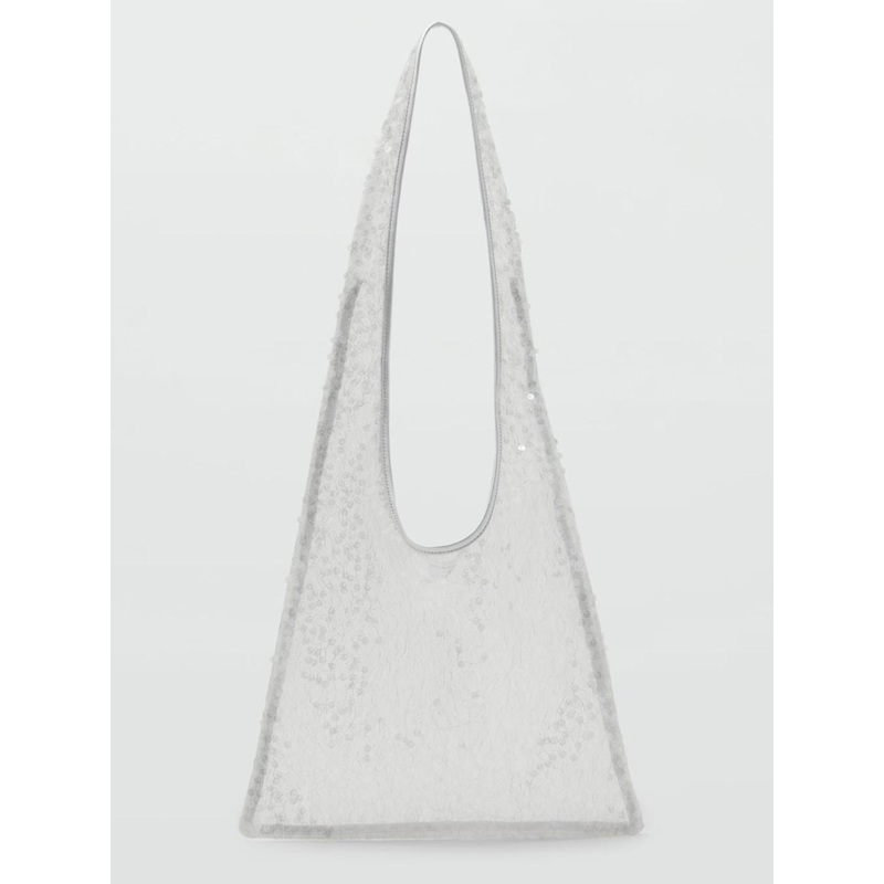 MANGO Embellished Structured Shoulder Bag