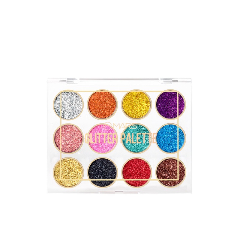 MARS 12 Shade Ultra Pigmented Glitter Eyeshadow Palette Shade-01