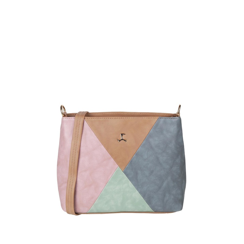 Mochi Colourblocked Oversized Structured Sling Bag
