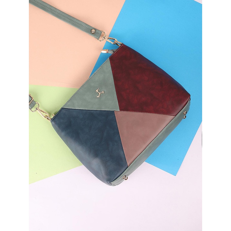 Mochi Colourblocked Structured Sling Bag