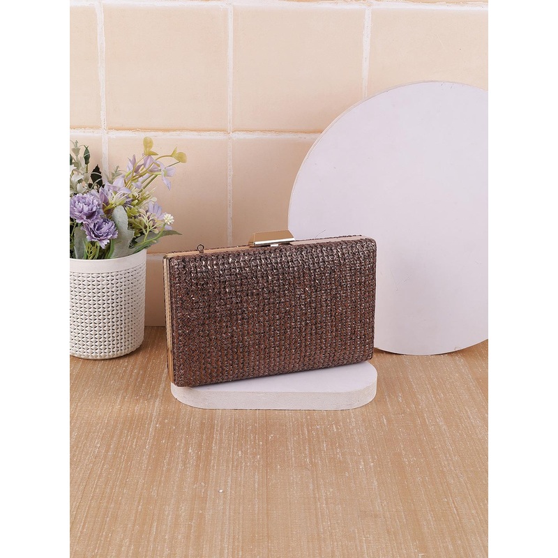 Mochi Embellished Box Clutch