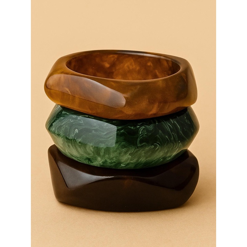UnfoldSelf Set Of 3 Resin Bangle