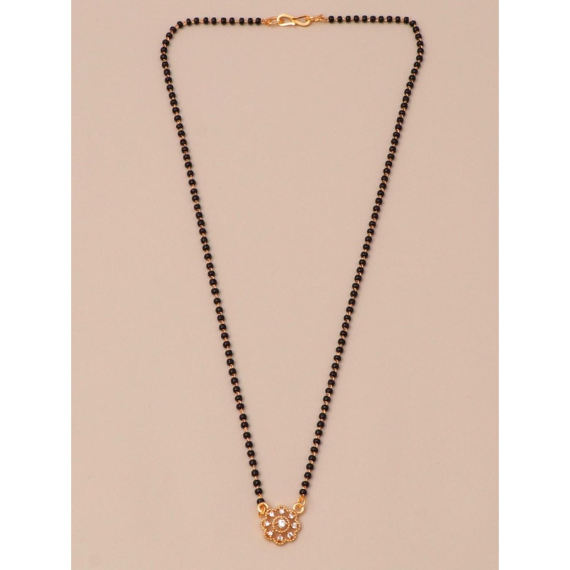 CAPILITE Jewellers Gold-Plated Zircon Mangalsutra