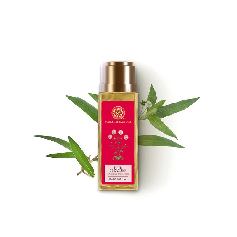 Forest Essentials Hair Cleanser Bhringraj & Shikakai Shampoo for Hair Fall & Dandruff 50ml