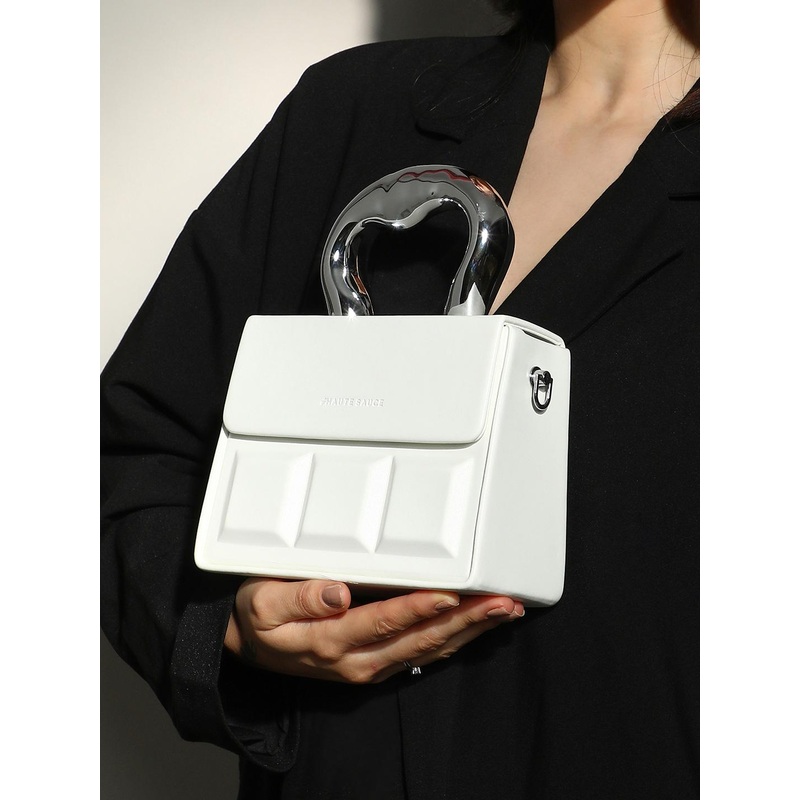 HAUTE SAUCE  Leather Structured Handheld Bag