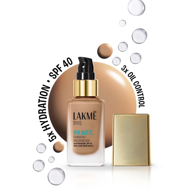 Lakme 9to5 Hya Matte Foundation With Hyaluronic Acid & SPF40 25ml – Cool Walnut