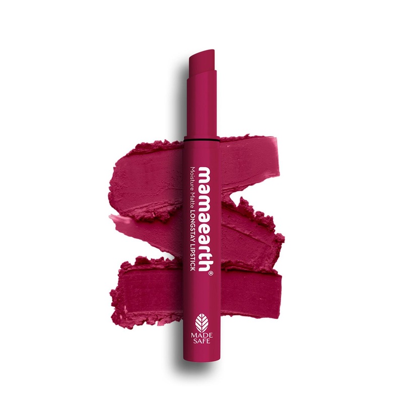 Mamaearth Moisture Matte 12Hr Longstay Lipstick with Avocado – Berrylicious Magenta 12