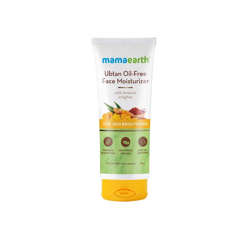Mamaearth Ubtan Oil-Free Face Moisturizer With Turmeric & Saffron For Brightening – 80ml