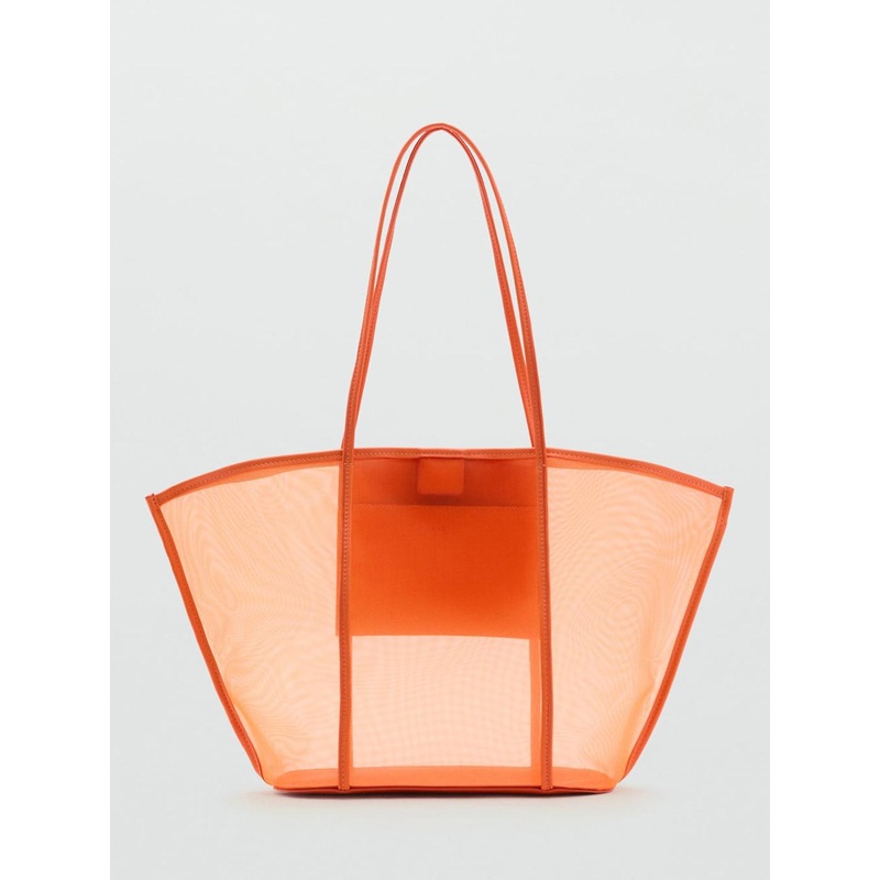 MANGO Textured Shopper Bag