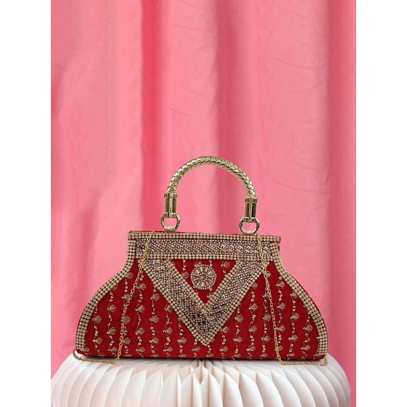 NORVE Embroidered Embellished Purse Clutch