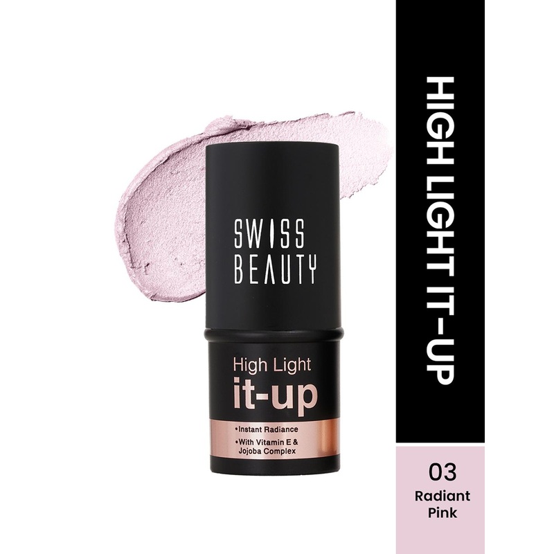 SWISS BEAUTY High Light It-Up Creamy & Blendable Highlighter 8g – Radiant Pink 3