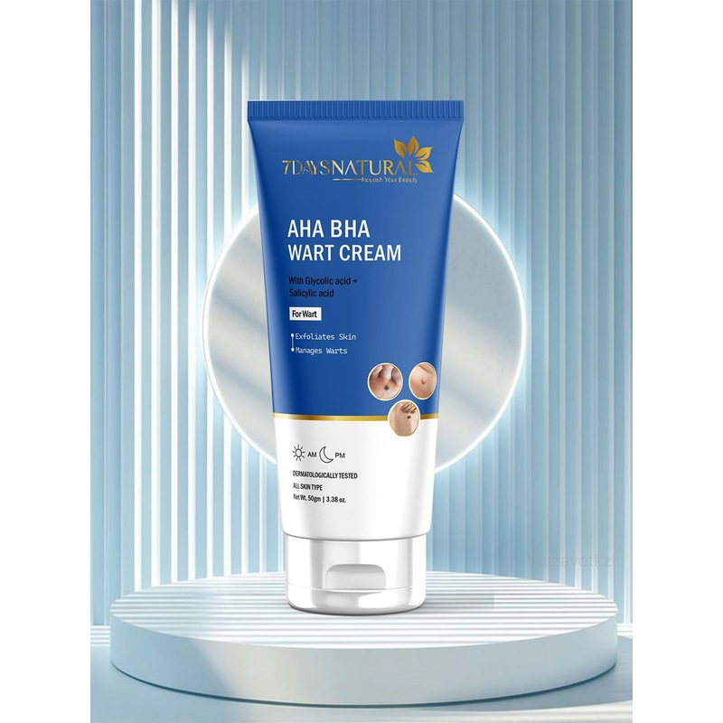 7DAYSNATURAL Aha Bha Wart Cream To Remove Warts – 50g