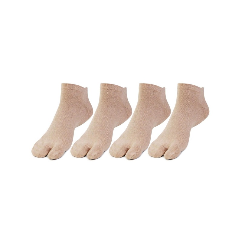 Bonjour Women Pack Of 4 Cotton Ankle-Length Socks