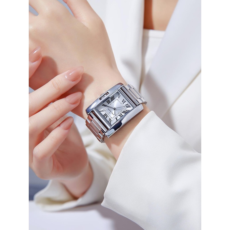Daniel Hechter Paris Opera Collection Square Dial Watch for Women with Roman Indices