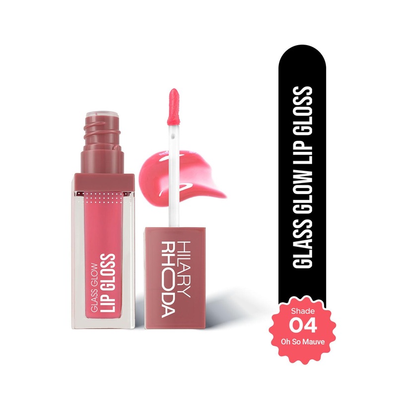 Hilary Rhoda Glass Glow Nourishing & Hydrating Lip Gloss 5ml – Oh So Mauve 04