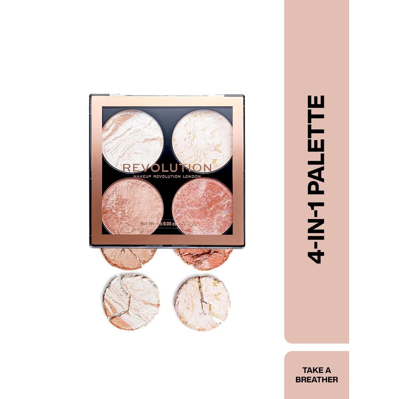 Makeup Revolution London Cheek Highlighter Palette Kit – Take A Breather 8.8 g