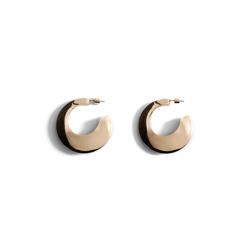 MANGO Circular Shaped Hoop Earrings