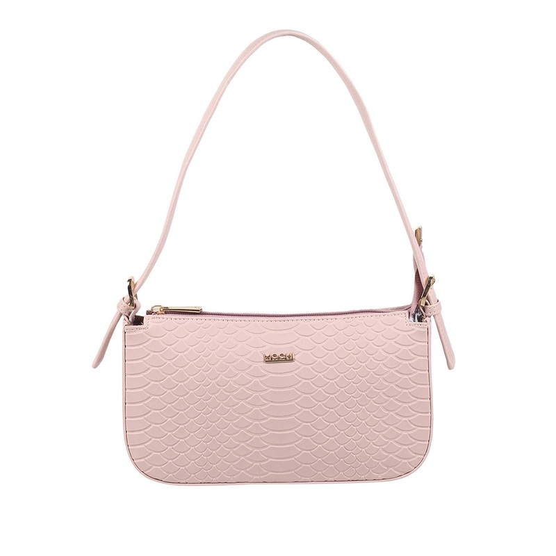 Mochi Pink Animal Structured Shoulder Bag with Quilted