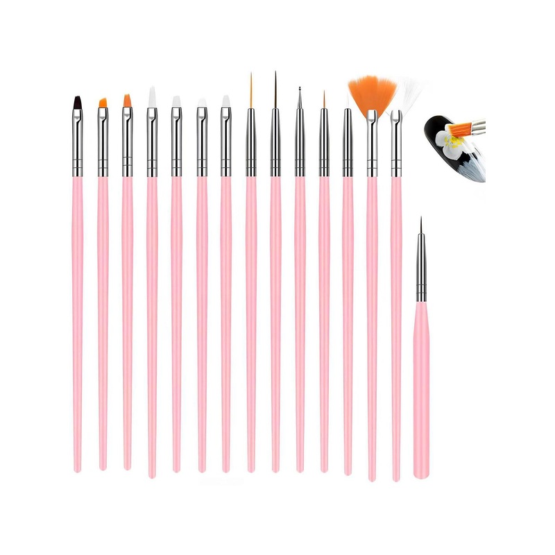 Scheibe Set Of 15 Nail Art Brushes