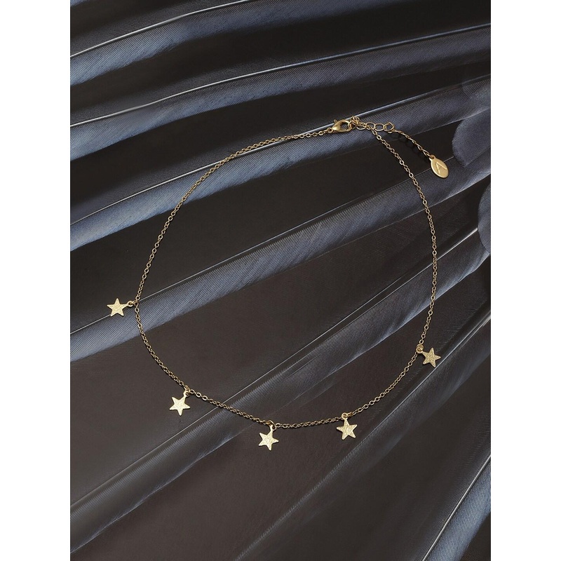 Accessorize London Women Gold-Toned Star Station Necklace