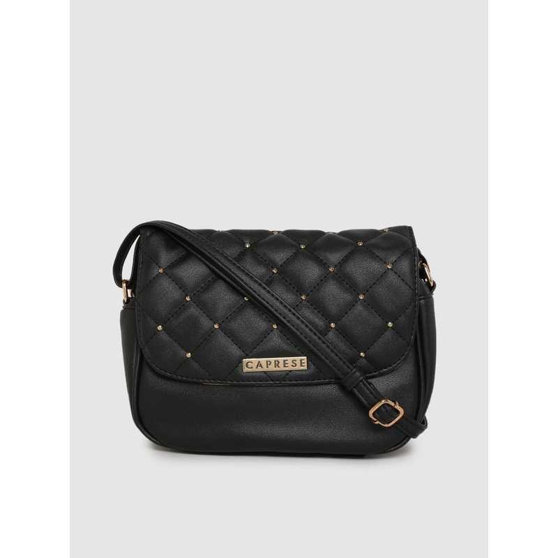 Caprese Zesty Women Black Medium Sling Bag