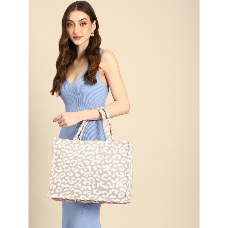 Dressberry Women Abstract Printed Structured Tote Bag
