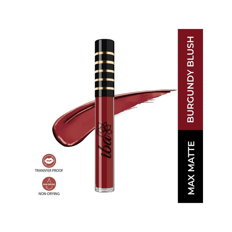 Iba Maxx Matte Transfer-Proof Liquid Lipstick with Argan Oil 2.6 ml – Burgundy Blush