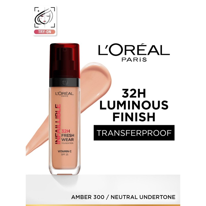 LOreal Paris Infallible 32H Fresh Wear Foundation 30 ml – Amber 300