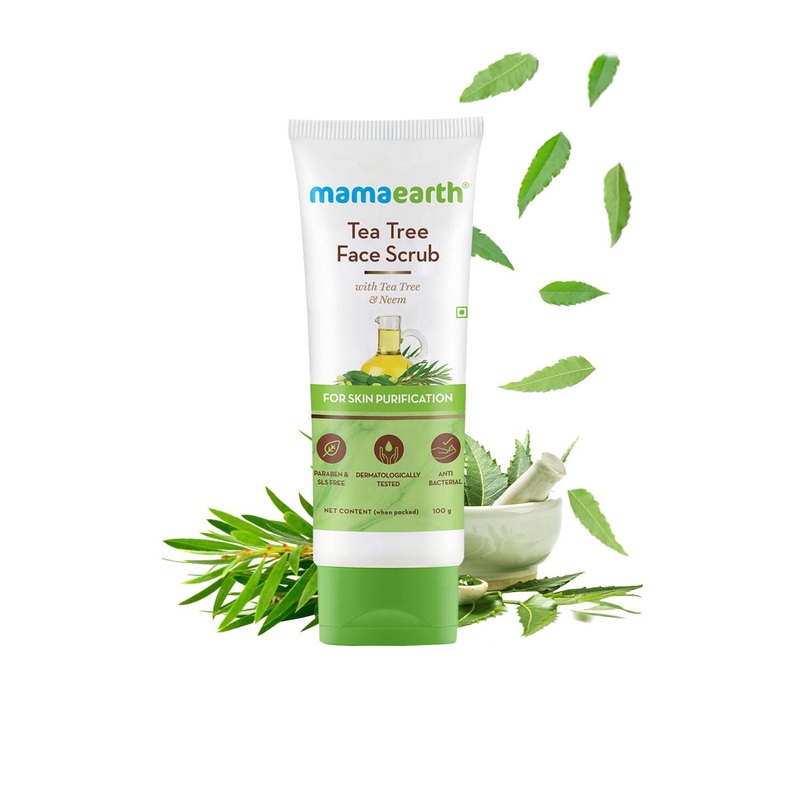 Mamaearth Tea Tree Face Scrub with Neem for Skin Purification 100 ml