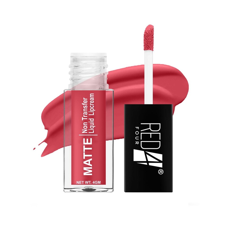 RED 4 Non Transfer Matte Liquid Lipcream – 4 g – Punch – 118