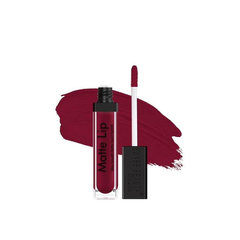 SWISS BEAUTY Matte Lip Ultra Smooth Long-lasting Liquid Lipstick 6ml – Manogany