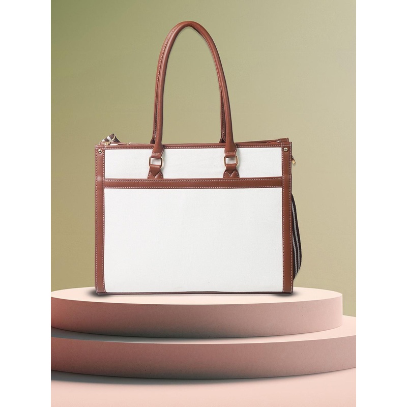 Womanix Women’s Colourblocked Structured Shoulder Bag with Tasselled