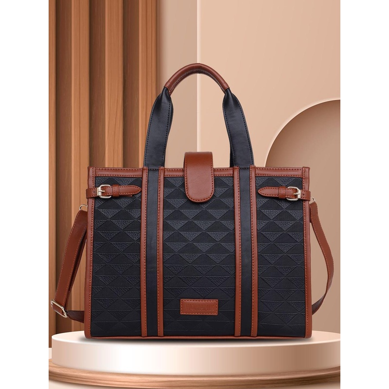 Womanix Women Solid Structured Tote Bag with Quilted