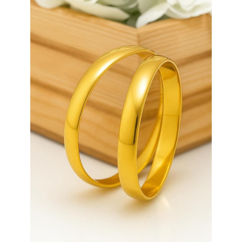 Zeraki Jewels Set Of 2 Gold Plated Bhagyashree Bangles