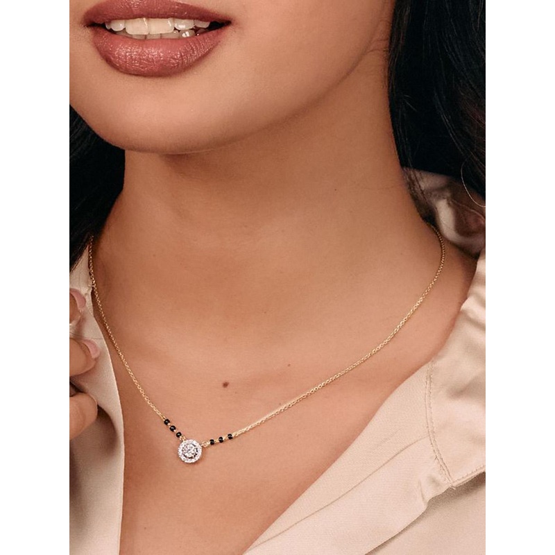 Anouk Women Gold-Plated Artificial Stones and Beads Mangalsutra