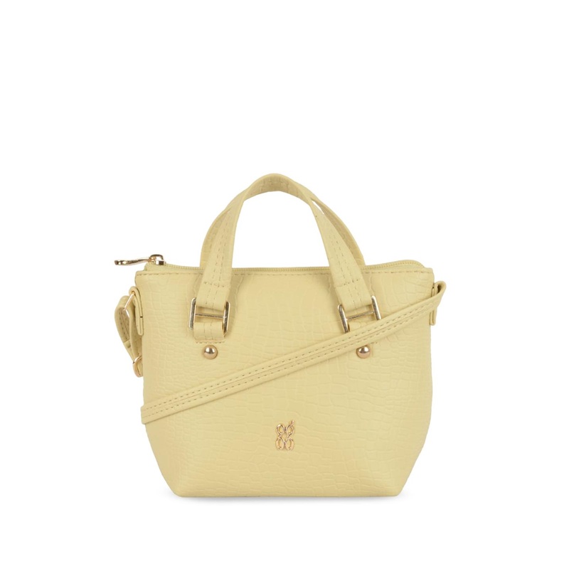 Baggit Colourblocked PU Shopper Handheld Bag with Bow Detail