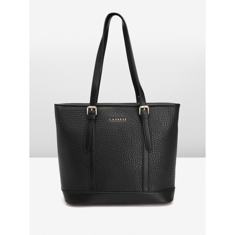 Caprese Georgia Women Black Large Tote Bag