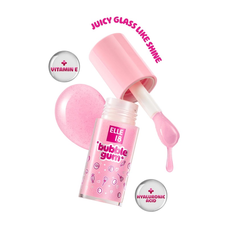 ELLE 18 Bubblegum Pigmented Lip Gloss Jelly for Fuller Lips 5ml – Berry