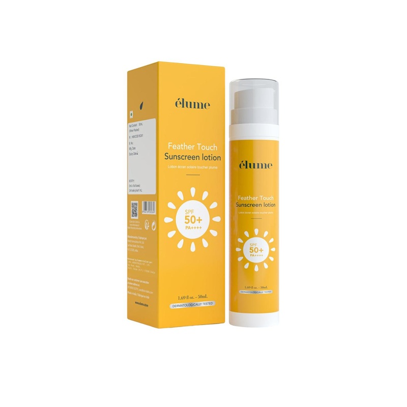 elume SPF 50+ Pa++++ Feather Touch Sunscreen Lotion- 50 g