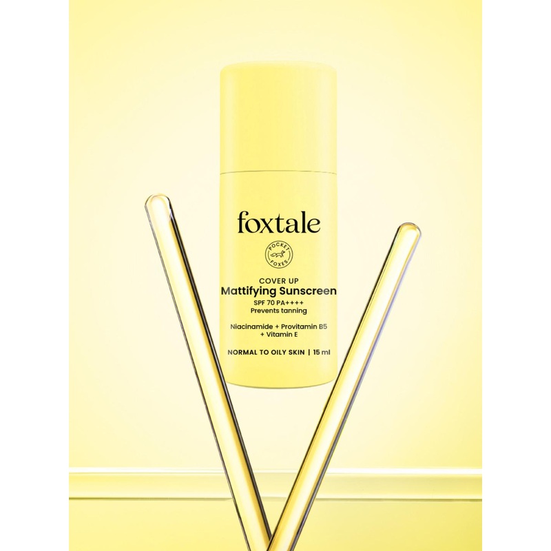 FoxTale SPF 70 Gel-Cream Sunscreen for Oily Skin with PA++++ & Niacinamide- 15 ml