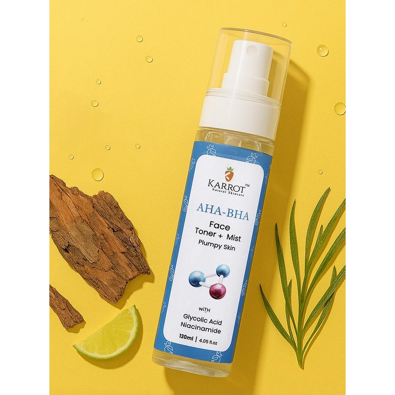 KARROT NATURAL SKINCARE AHA-BHA Face Toner With Glycolic Acid & Niacinamide – 120 ml