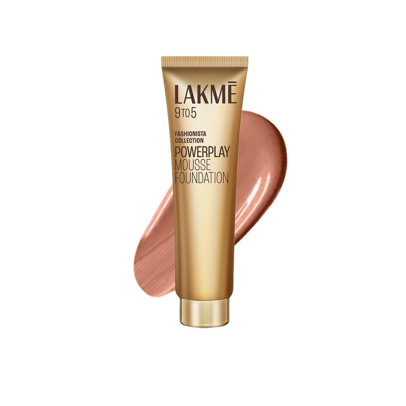 Lakme 9to5 Powerplay Mousse Foundation, Rose Honey, 25g