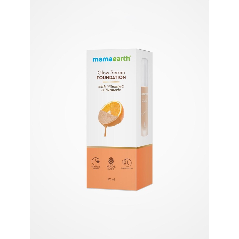Mamaearth Glow Serum Foundation with Vitamin C & Turmeric 30 ml – Crme Glow 02