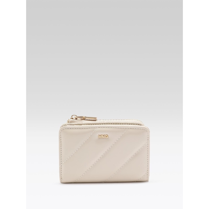 MANGO Women Quilted PU Two Fold Wallet