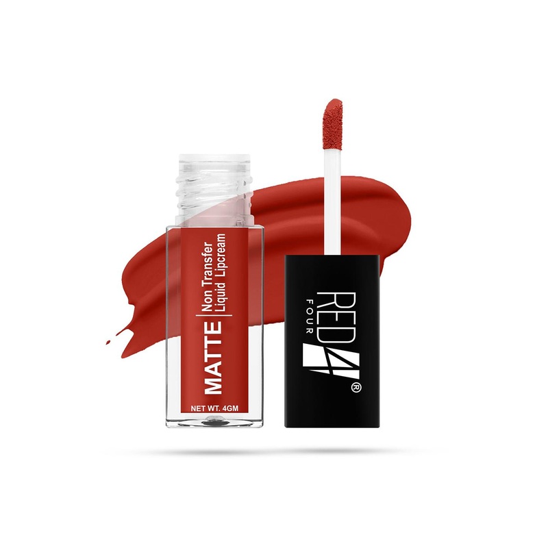 RED 4 Non Transfer Matte Liquid Lipstick – 4 g – Blood Red – 104