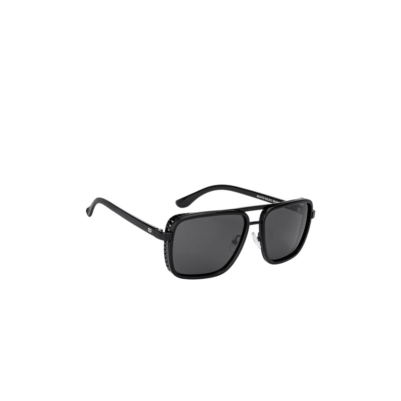 Vincent Chase Unisex Grey Lens & Black Square Sunglasses with